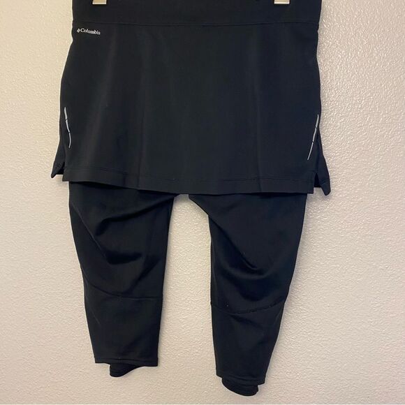 COLUMBIA Omni-wick Skort black capri leggings modest womans M - Picture 2 of 11